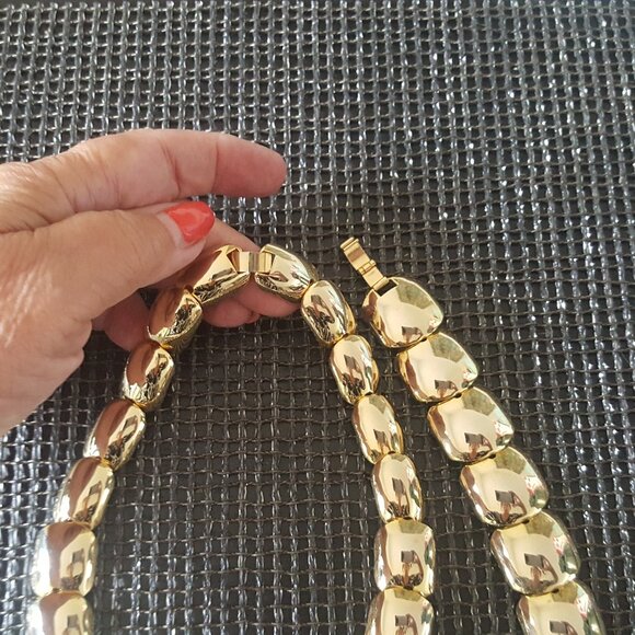 Gold-tone Link Necklace Bracelet Set - Picture 5 of 5
